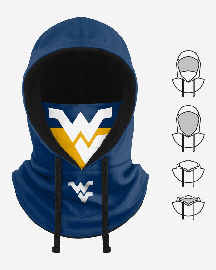 West Virginia Mountaineers Drawstring Hooded Gaiter FOCO - FOCO.com