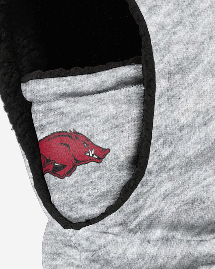 Arkansas Razorbacks Heather Grey Big Logo Hooded Gaiter FOCO - FOCO.com