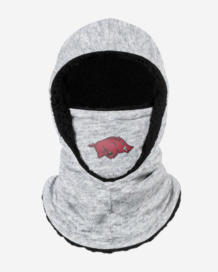 Arkansas Razorbacks Heather Grey Big Logo Hooded Gaiter FOCO - FOCO.com