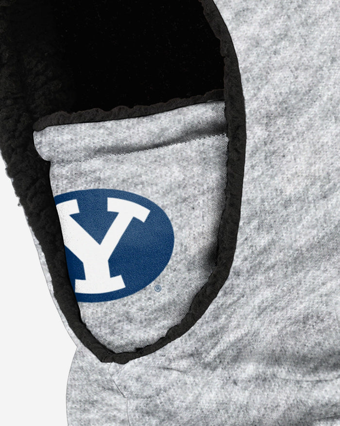 BYU Cougars Heather Grey Big Logo Hooded Gaiter FOCO - FOCO.com