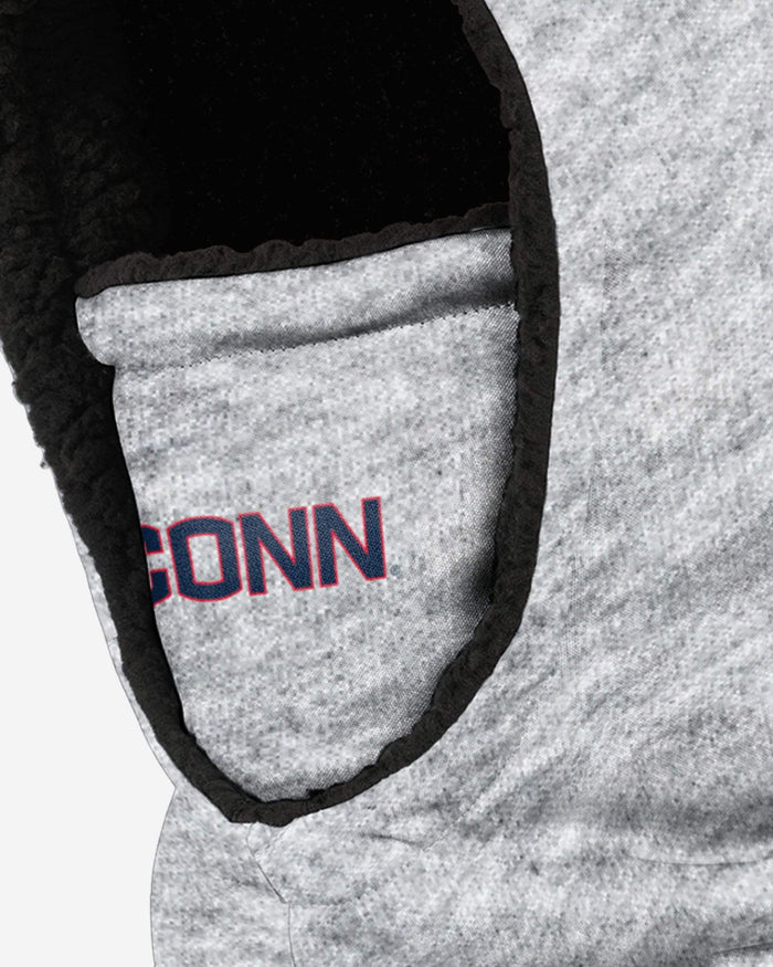 UConn Huskies Heather Grey Big Logo Hooded Gaiter FOCO - FOCO.com