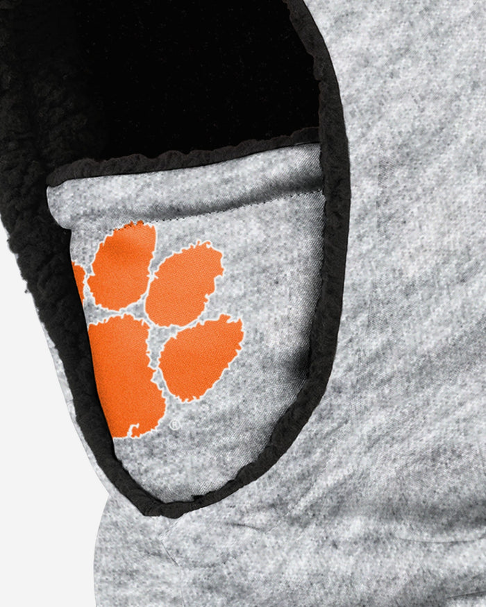 Clemson Tigers Heather Grey Big Logo Hooded Gaiter FOCO - FOCO.com