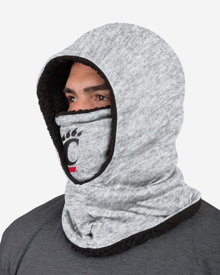Cincinnati Bearcats Heather Grey Big Logo Hooded Gaiter FOCO - FOCO.com