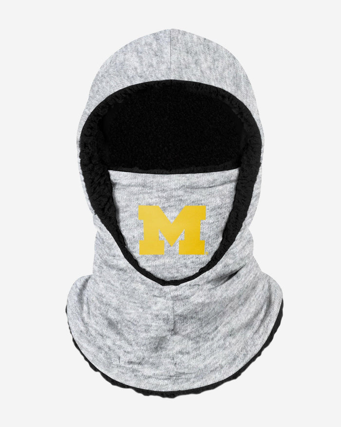 Michigan Wolverines Heather Grey Big Logo Hooded Gaiter FOCO Adult - FOCO.com