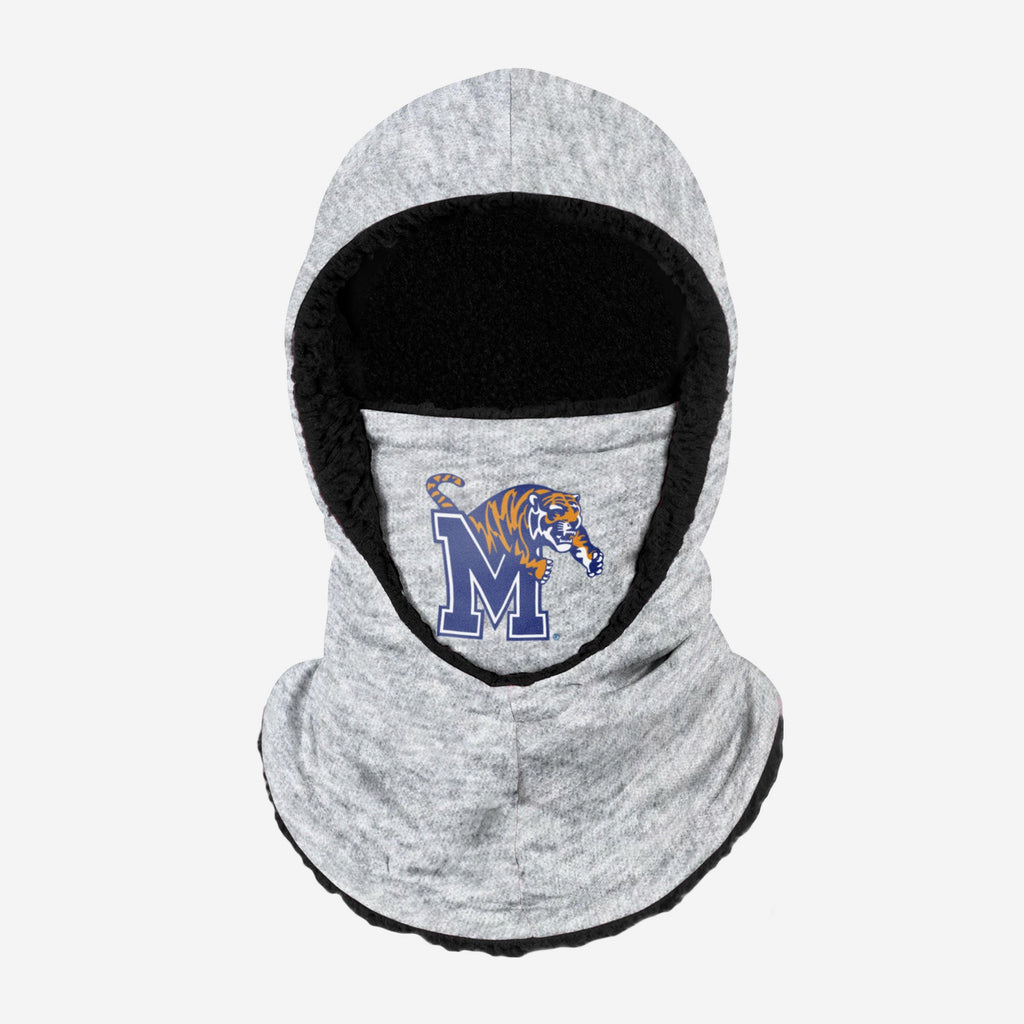 Memphis Tigers Heather Grey Big Logo Hooded Gaiter FOCO - FOCO.com