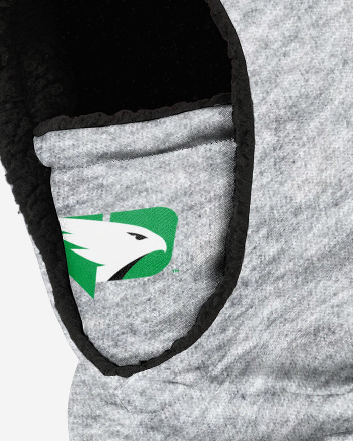 North Dakota Fighting Hawks Heather Grey Big Logo Hooded Gaiter FOCO - FOCO.com