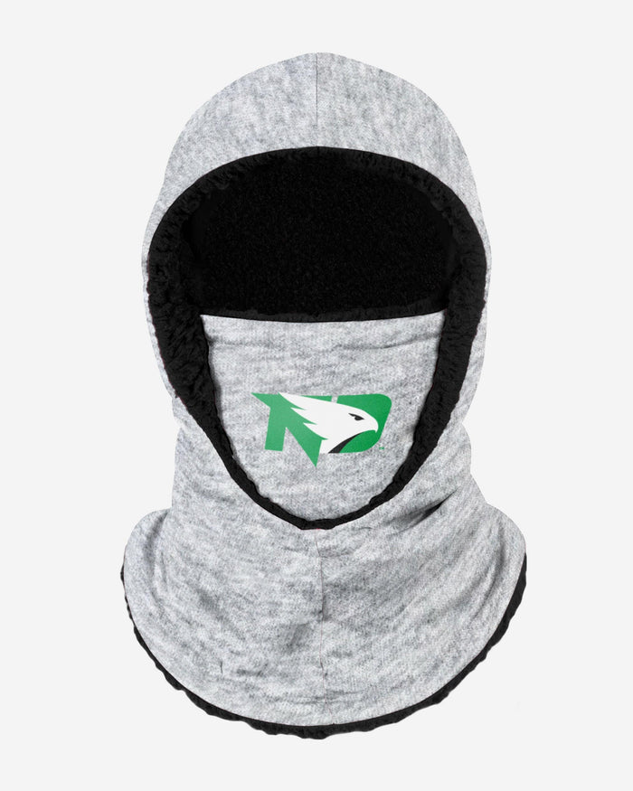 North Dakota Fighting Hawks Heather Grey Big Logo Hooded Gaiter FOCO - FOCO.com