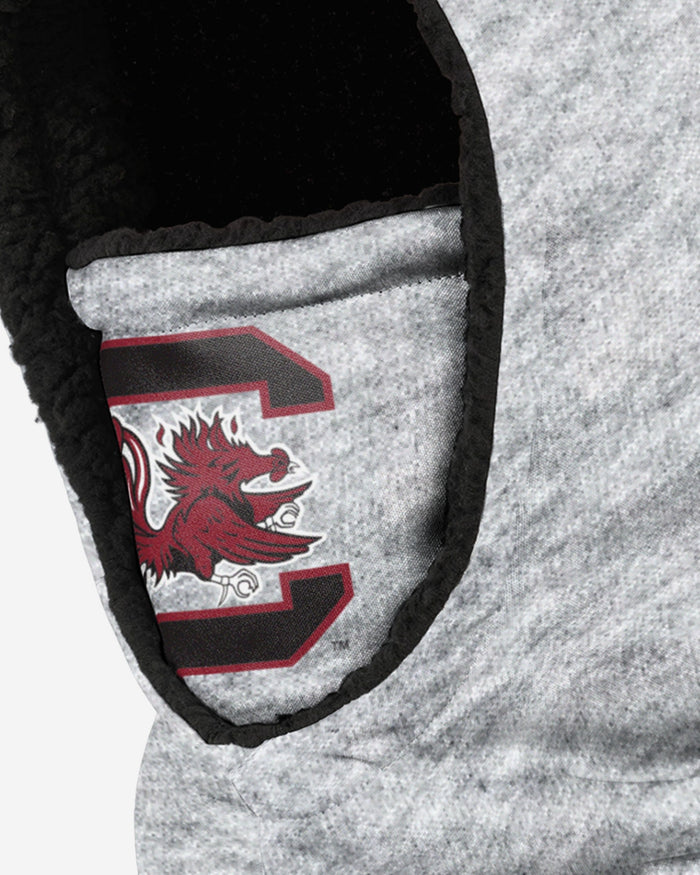 South Carolina Gamecocks Heather Grey Big Logo Hooded Gaiter FOCO - FOCO.com