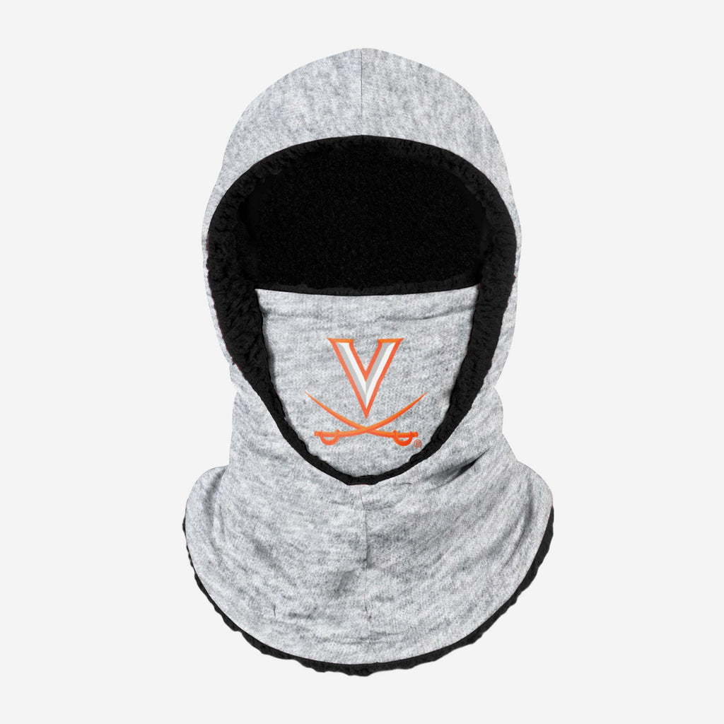 Virginia Cavaliers Heather Grey Big Logo Hooded Gaiter FOCO - FOCO.com