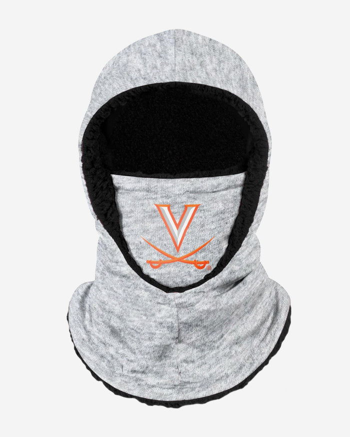 Virginia Cavaliers Heather Grey Big Logo Hooded Gaiter FOCO - FOCO.com