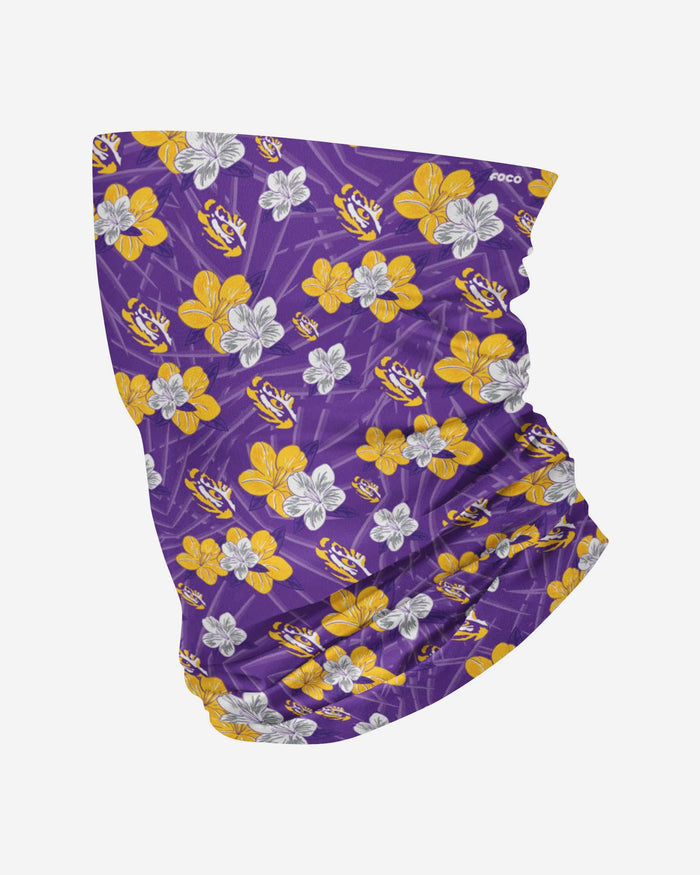 LSU Tigers Hibiscus Gaiter Scarf FOCO - FOCO.com