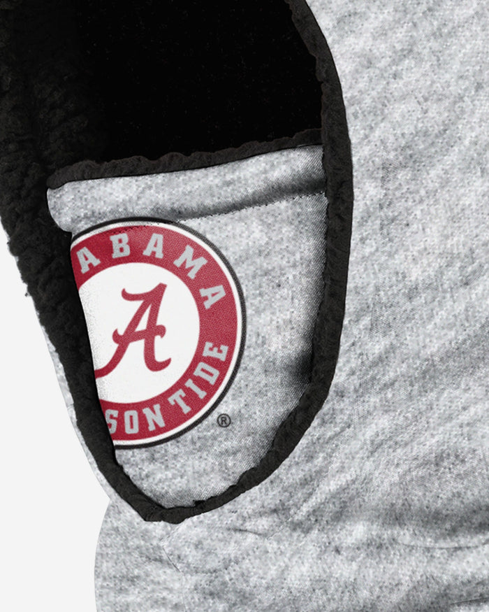 Alabama Crimson Tide Heather Grey Big Logo Hooded Gaiter FOCO - FOCO.com