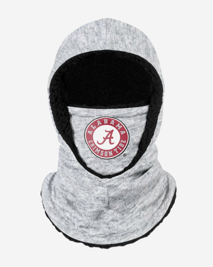 Alabama Crimson Tide Heather Grey Big Logo Hooded Gaiter FOCO Adult - FOCO.com