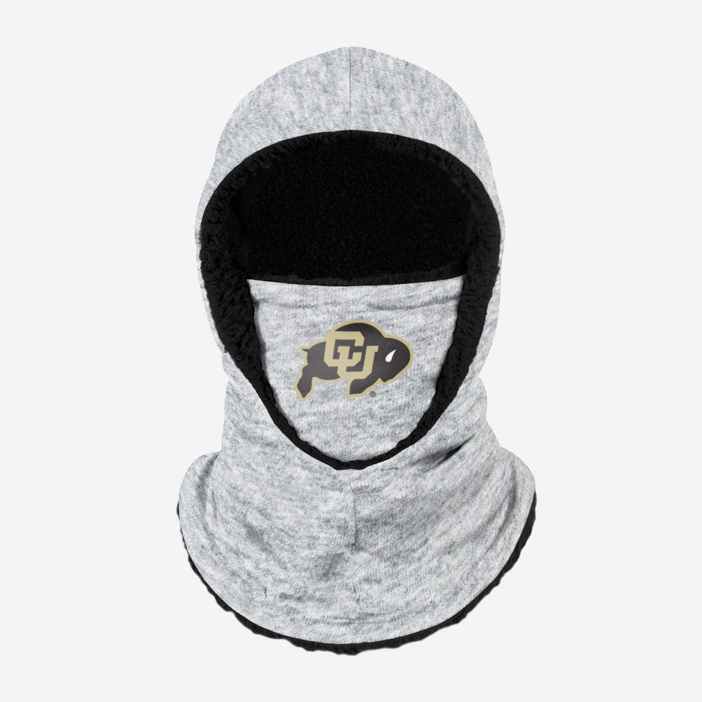 Colorado Buffaloes Heather Grey Big Logo Hooded Gaiter FOCO Adult - FOCO.com