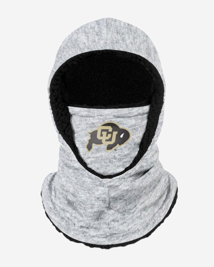 Colorado Buffaloes Heather Grey Big Logo Hooded Gaiter FOCO Adult - FOCO.com