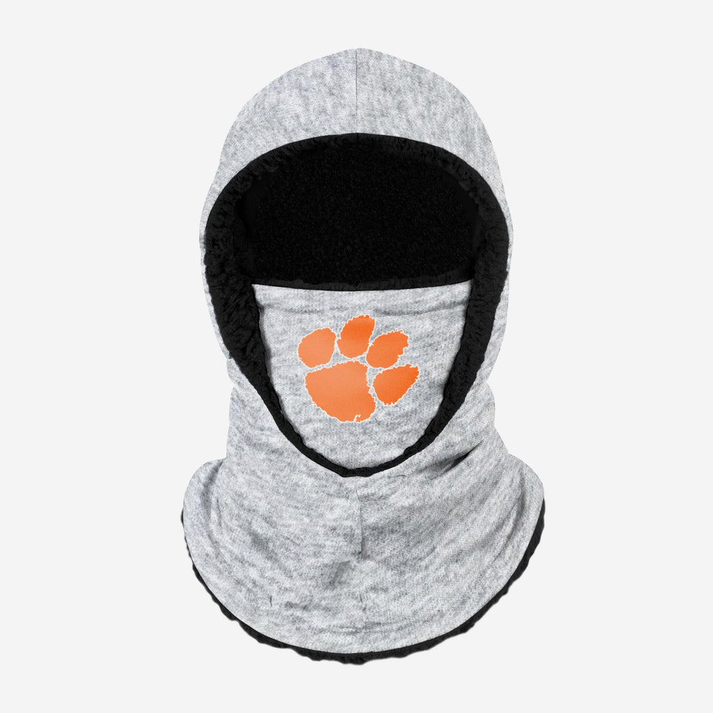 Clemson Tigers Heather Grey Big Logo Hooded Gaiter FOCO Adult - FOCO.com