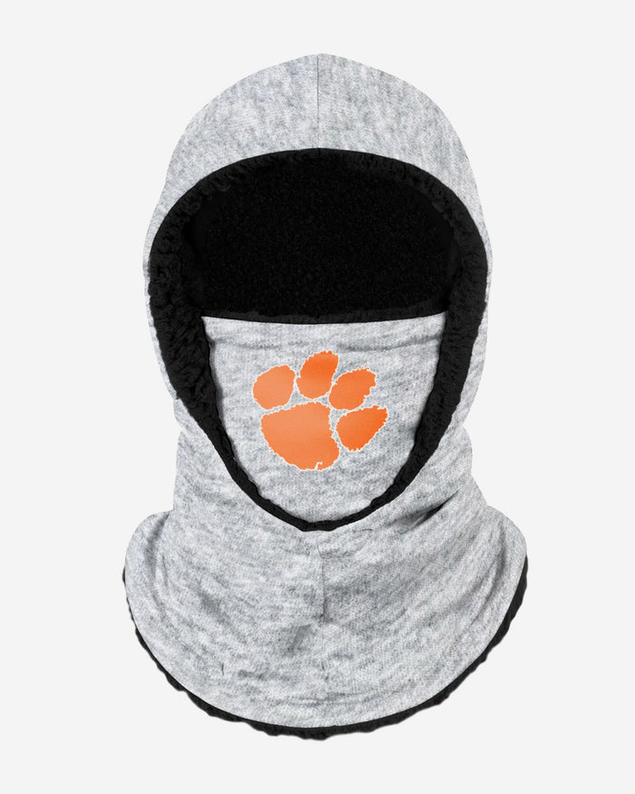 Clemson Tigers Heather Grey Big Logo Hooded Gaiter FOCO Adult - FOCO.com