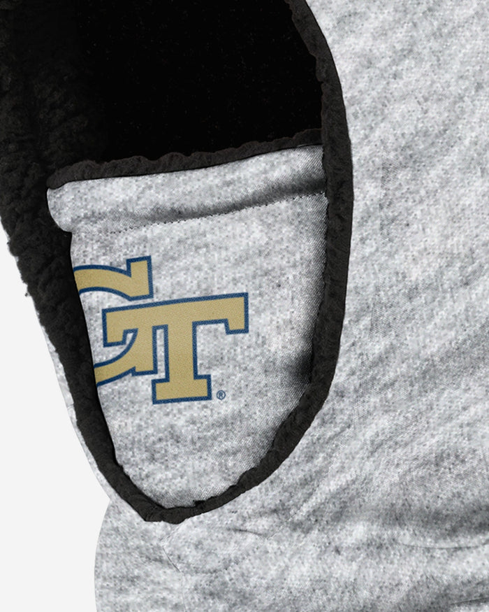 Georgia Tech Yellow Jackets Heather Grey Big Logo Hooded Gaiter FOCO - FOCO.com