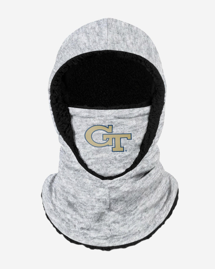 Georgia Tech Yellow Jackets Heather Grey Big Logo Hooded Gaiter FOCO - FOCO.com