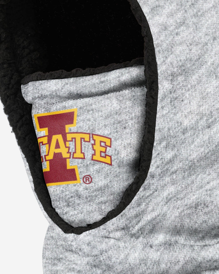 Iowa State Cyclones Heather Grey Big Logo Hooded Gaiter FOCO - FOCO.com