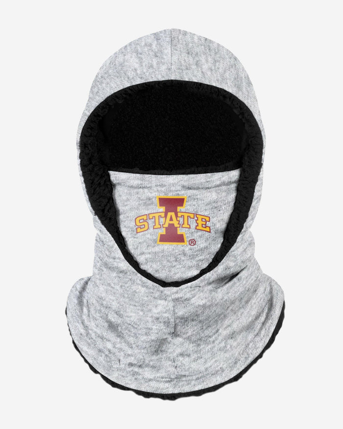 Iowa State Cyclones Heather Grey Big Logo Hooded Gaiter FOCO Adult - FOCO.com