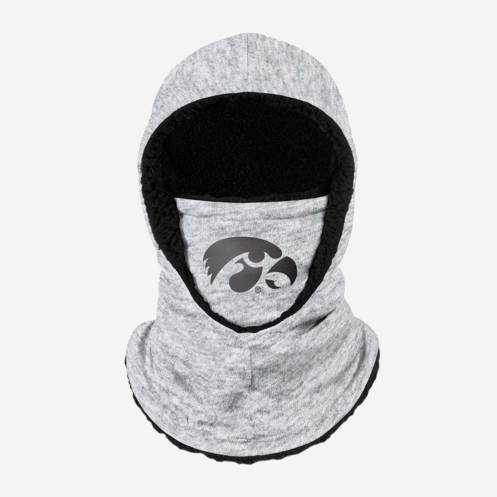 Iowa Hawkeyes Heather Grey Big Logo Hooded Gaiter FOCO Adult - FOCO.com