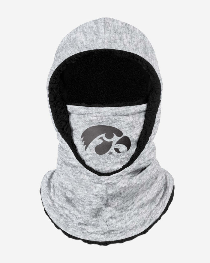 Iowa Hawkeyes Heather Grey Big Logo Hooded Gaiter FOCO Adult - FOCO.com