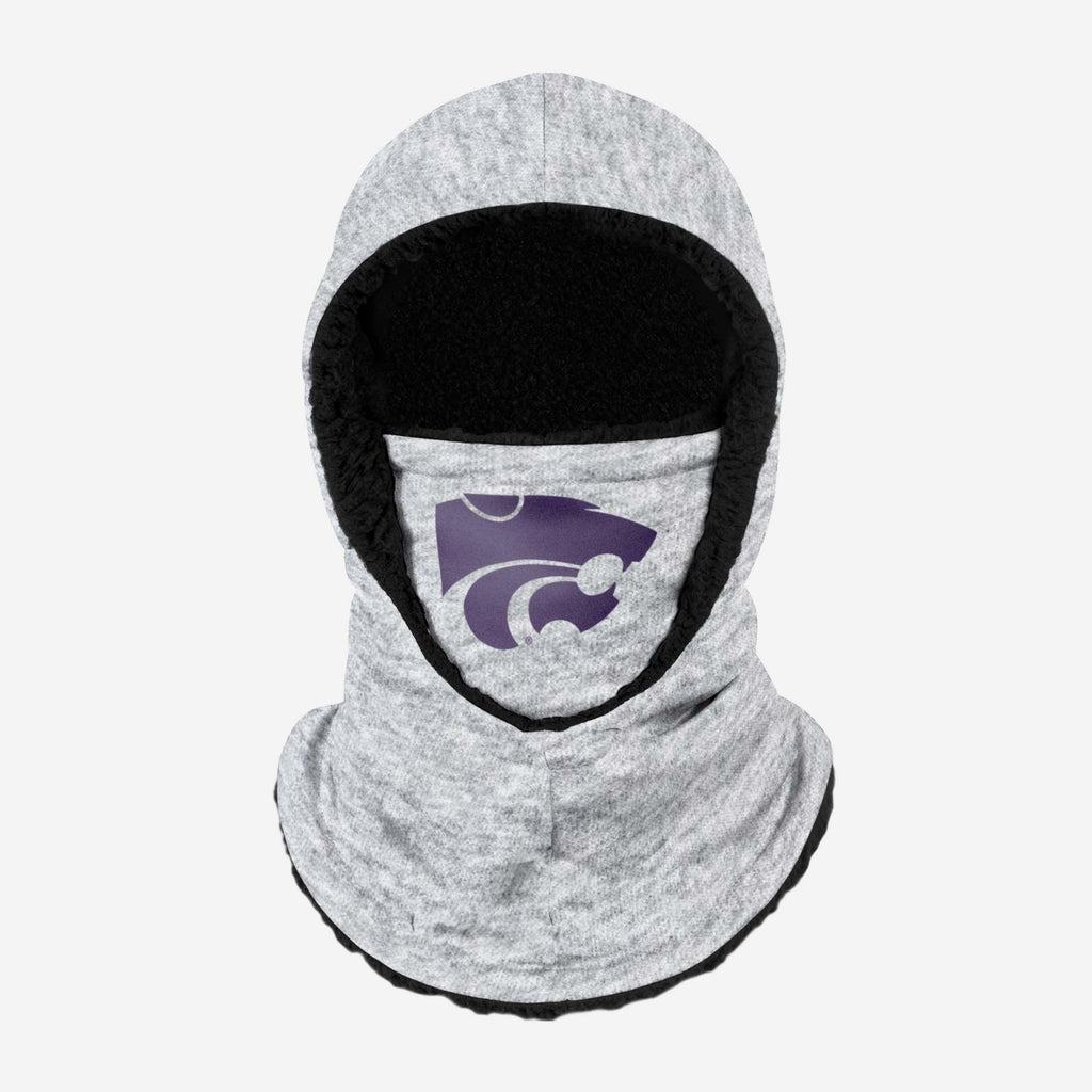 Kansas State Wildcats Heather Grey Big Logo Hooded Gaiter FOCO - FOCO.com