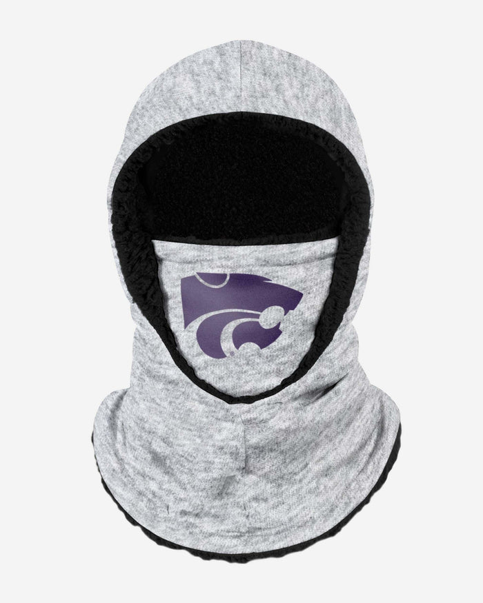 Kansas State Wildcats Heather Grey Big Logo Hooded Gaiter FOCO - FOCO.com