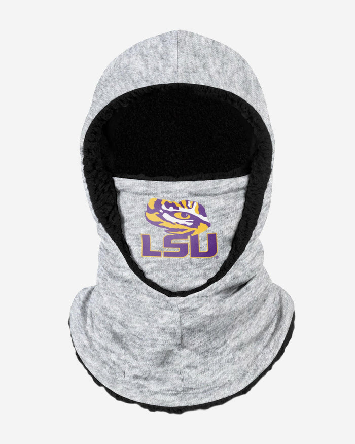 LSU Tigers Heather Grey Big Logo Hooded Gaiter FOCO Adult - FOCO.com