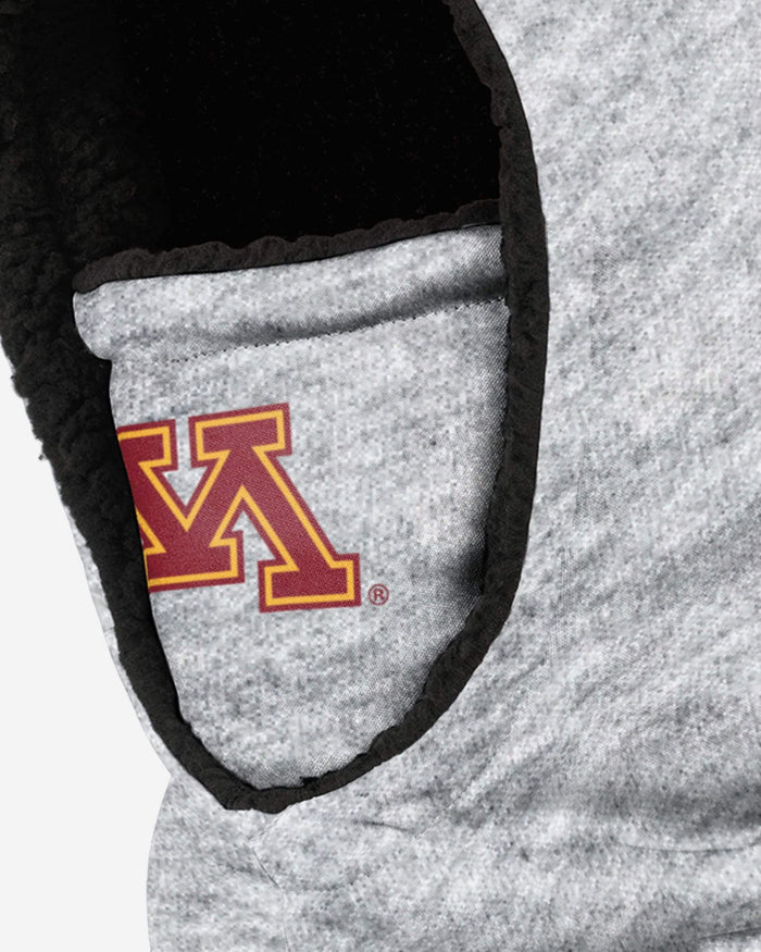 Minnesota Golden Gophers Heather Grey Big Logo Hooded Gaiter FOCO - FOCO.com