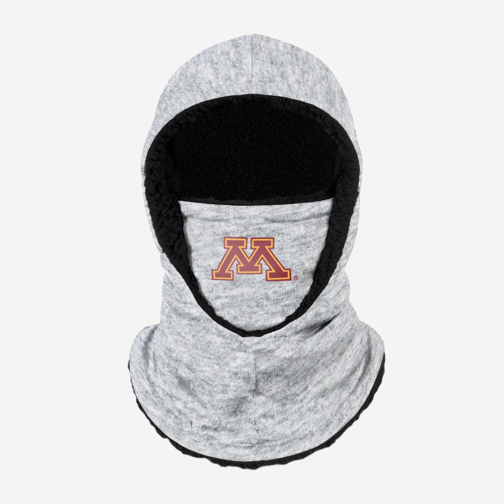 Minnesota Golden Gophers Heather Grey Big Logo Hooded Gaiter FOCO Adult - FOCO.com