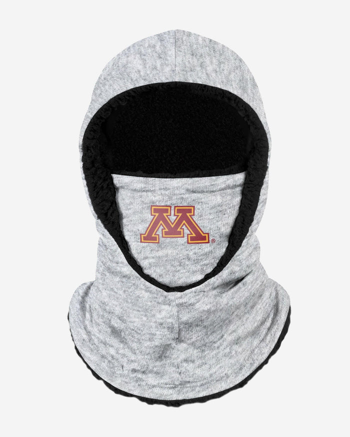 Minnesota Golden Gophers Heather Grey Big Logo Hooded Gaiter FOCO Adult - FOCO.com