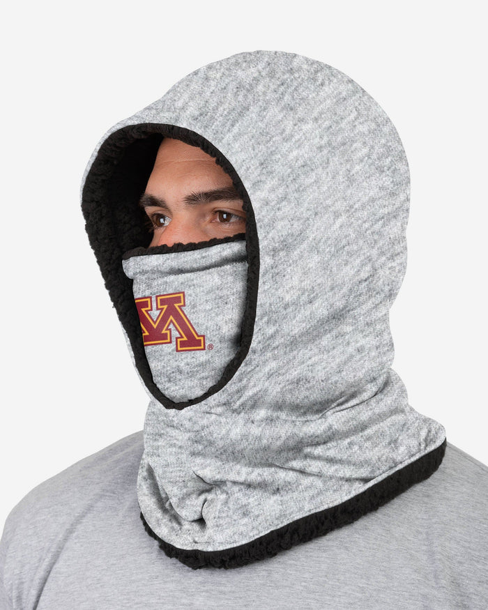 Minnesota Golden Gophers Heather Grey Big Logo Hooded Gaiter FOCO - FOCO.com