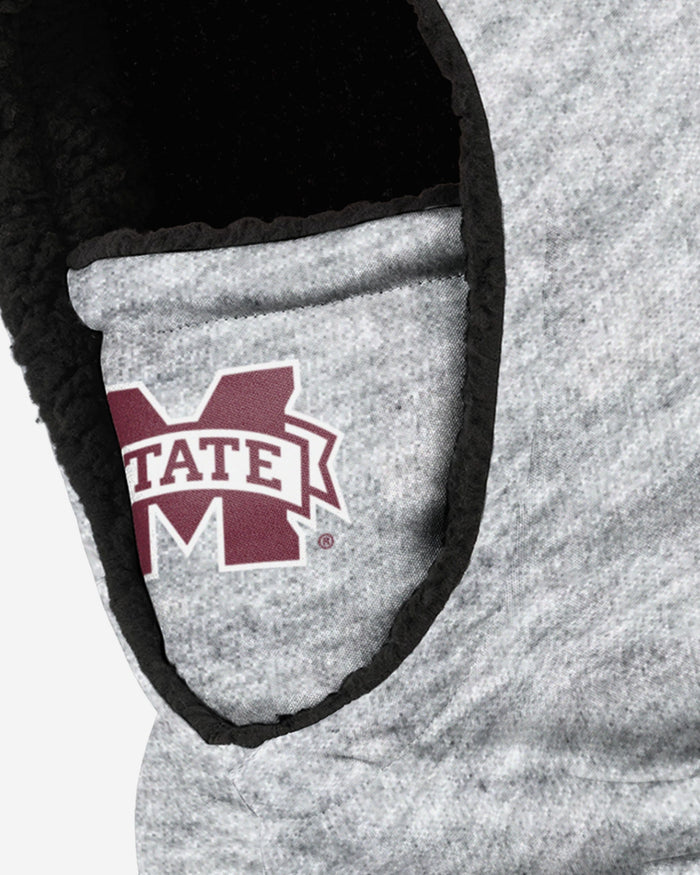 Mississippi State Bulldogs Heather Grey Big Logo Hooded Gaiter FOCO - FOCO.com