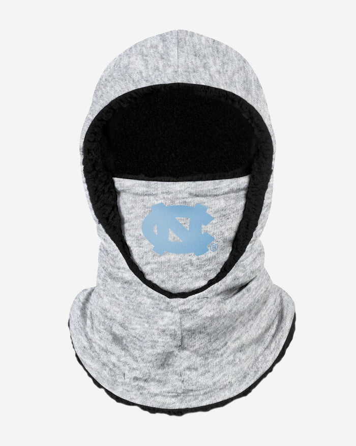 North Carolina Tar Heels Heather Grey Big Logo Hooded Gaiter FOCO - FOCO.com