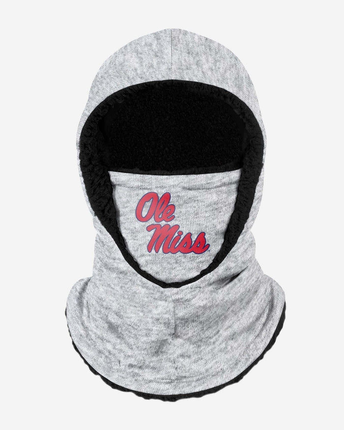 Ole Miss Rebels Heather Grey Big Logo Hooded Gaiter FOCO - FOCO.com