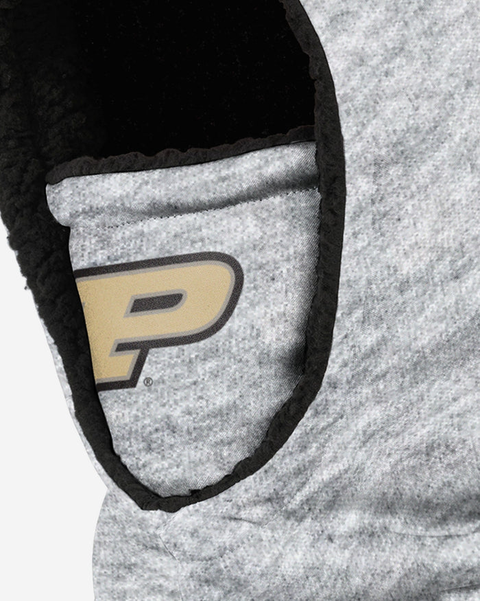 Purdue Boilermakers Heather Grey Big Logo Hooded Gaiter FOCO - FOCO.com