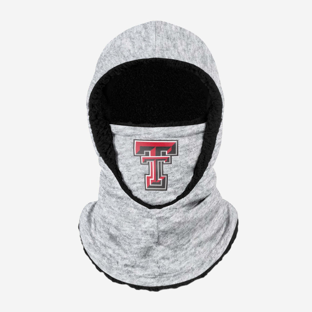 Texas Tech Red Raiders Heather Grey Big Logo Hooded Gaiter FOCO - FOCO.com