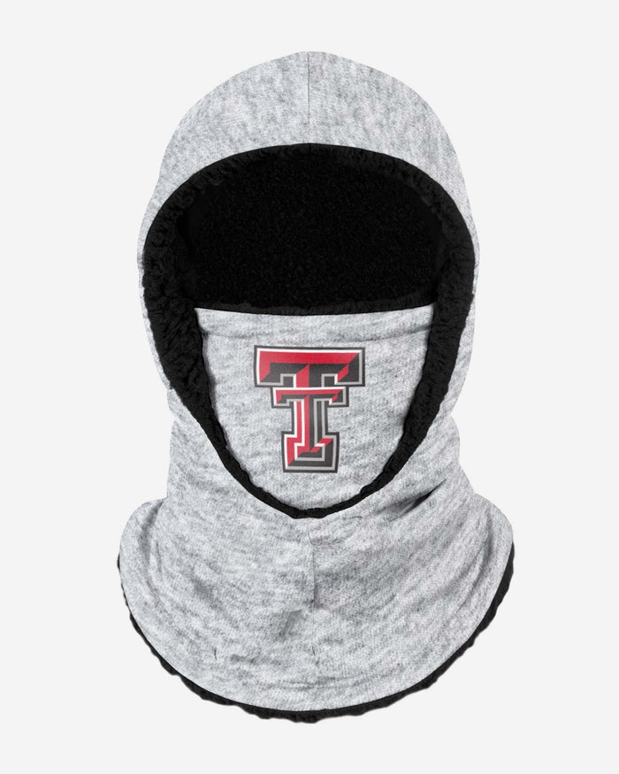 Texas Tech Red Raiders Heather Grey Big Logo Hooded Gaiter FOCO - FOCO.com