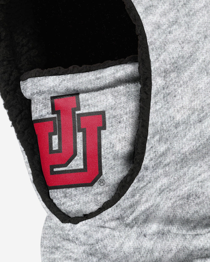 Utah Utes Heather Grey Big Logo Hooded Gaiter FOCO - FOCO.com