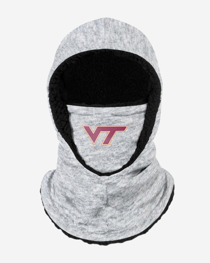 Virginia Tech Hokies Heather Grey Big Logo Hooded Gaiter FOCO - FOCO.com