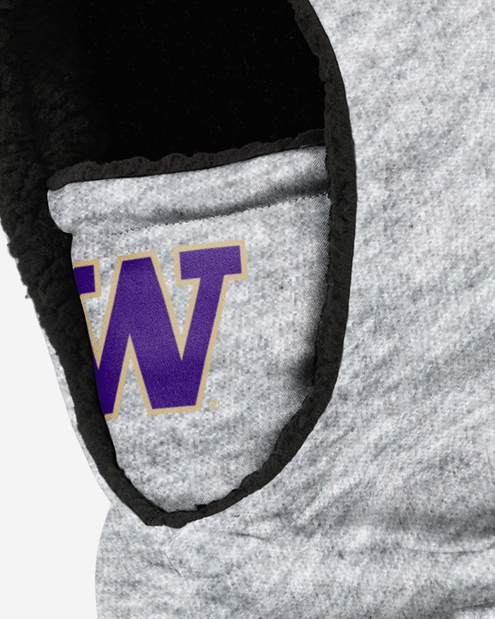 Washington Huskies Heather Grey Big Logo Hooded Gaiter FOCO - FOCO.com