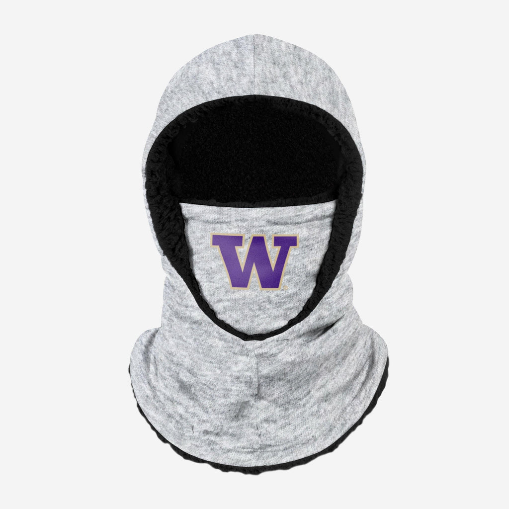 Washington Huskies Heather Grey Big Logo Hooded Gaiter FOCO Adult - FOCO.com