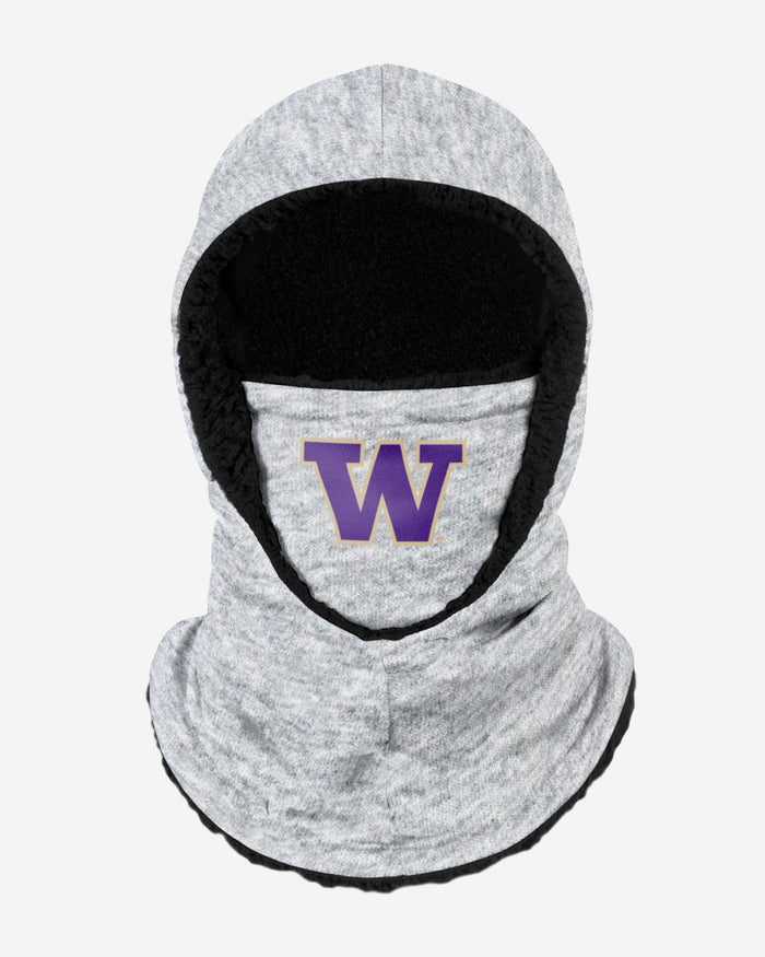 Washington Huskies Heather Grey Big Logo Hooded Gaiter FOCO Adult - FOCO.com