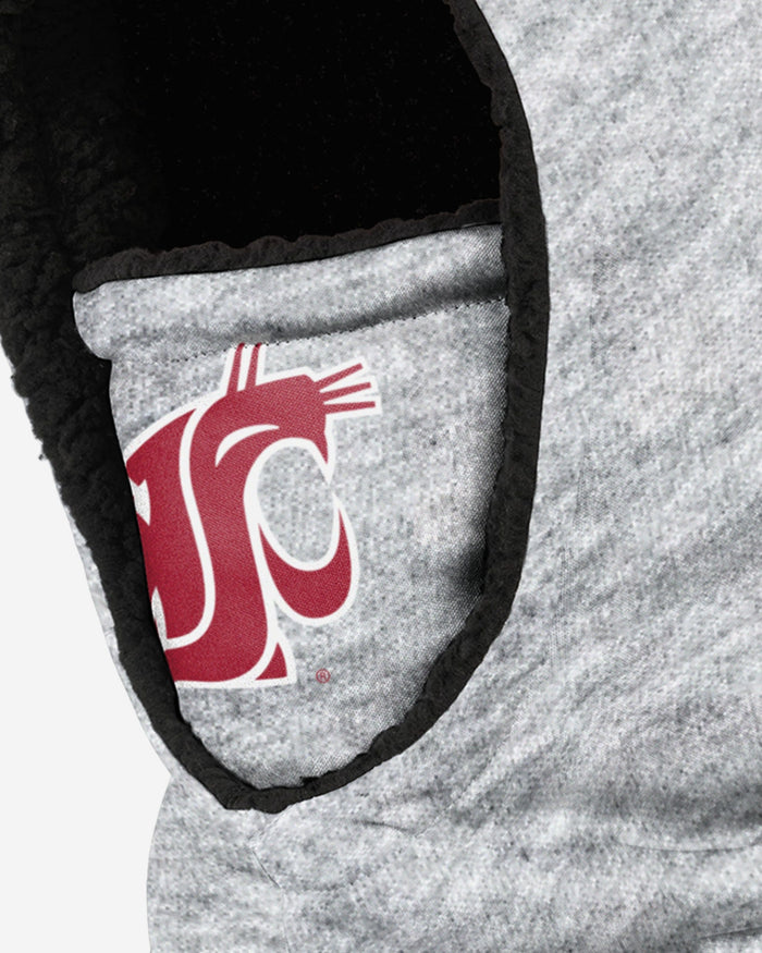 Washington State Cougars Heather Grey Big Logo Hooded Gaiter FOCO - FOCO.com