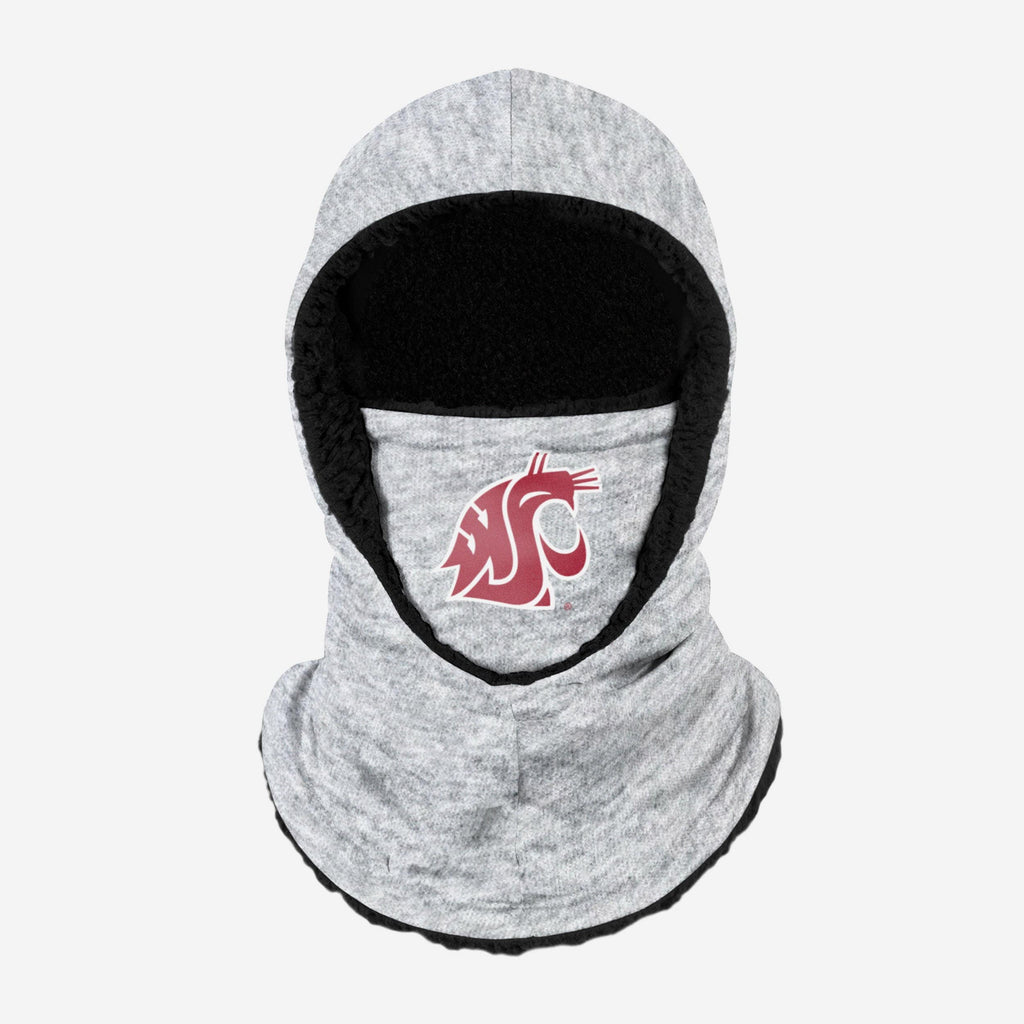 Washington State Cougars Heather Grey Big Logo Hooded Gaiter FOCO Adult - FOCO.com