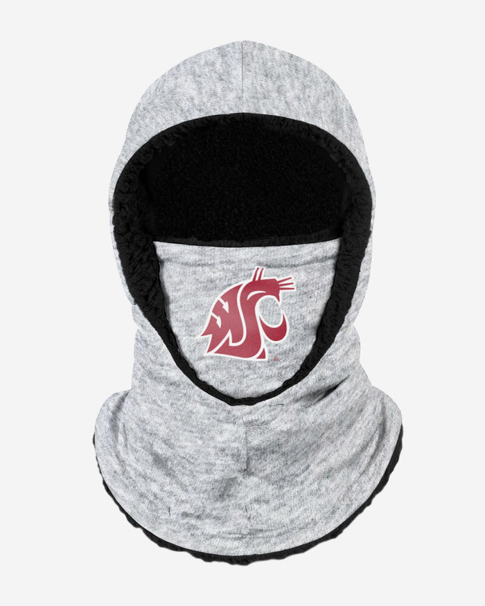 Washington State Cougars Heather Grey Big Logo Hooded Gaiter FOCO Adult - FOCO.com