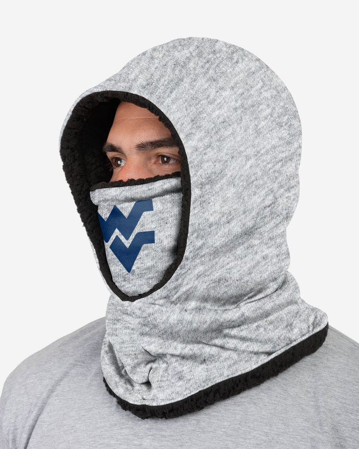 West Virginia Mountaineers Heather Grey Big Logo Hooded Gaiter FOCO - FOCO.com