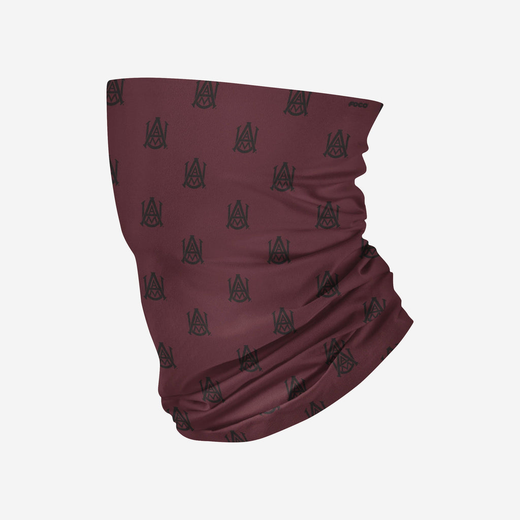 Alabama A&M Bulldogs Mini Print Logo Gaiter Scarf FOCO - FOCO.com